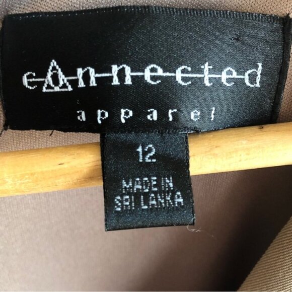 Connected Apparel Dress Size 12 Neutral Tan - Picture 8 of 10
